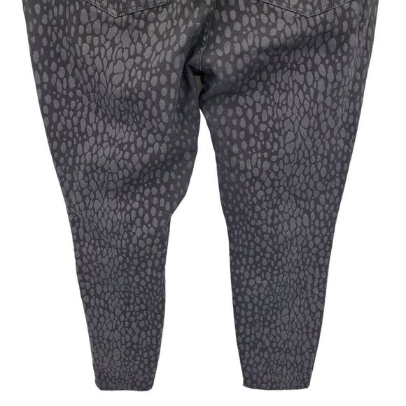 Good American Good Legs Crop Jeans 18 Black High Rise Dot Stretch City Baddie - Picture 8 of 9